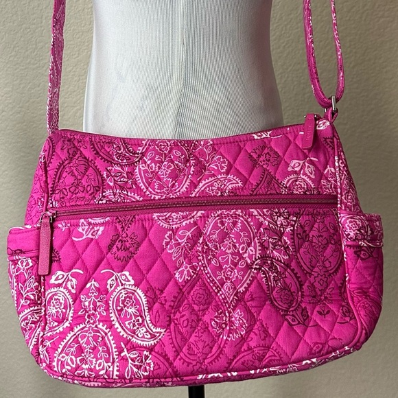 Vera Bradley Stamped Paisley Bag "On the Go" Pink Quilted Purse NWOT - Picture 5 of 11